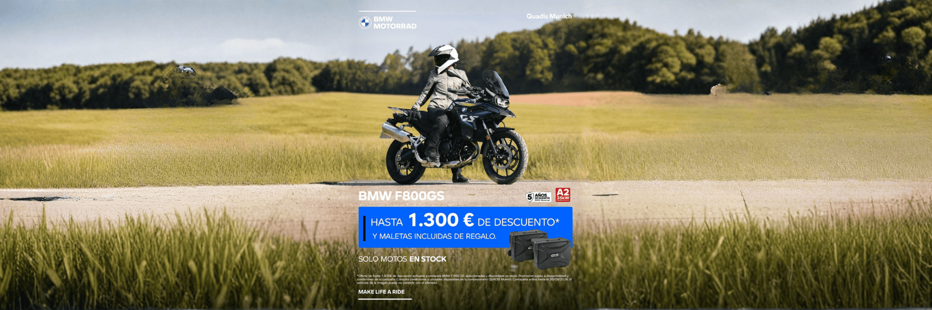 F800GS HASTA 1.300€ DE DTO + MALETAS VARIO DE REGALO
